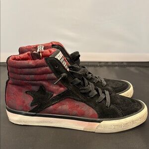 Vintage Havana Salinas Camo Suede High Top Sneakers Black/Wine – Women’s Size 6